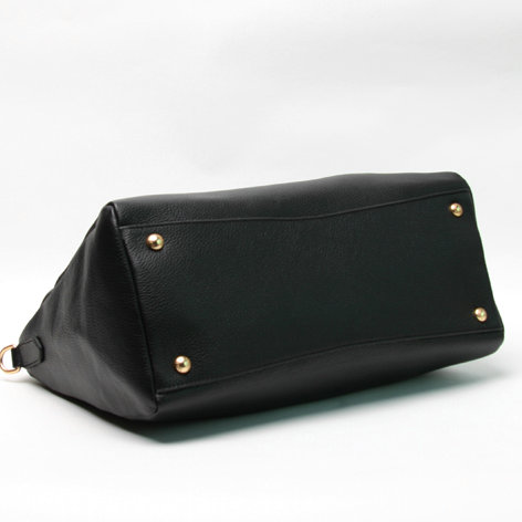2014 Prada Grained Calf Leather Vitello Daino Top Handle Bag BL0778 black